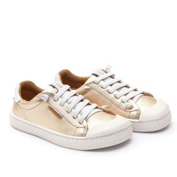 Tip Toey Joey Boy's and Girl's Volt Sneakers, Champagne/White