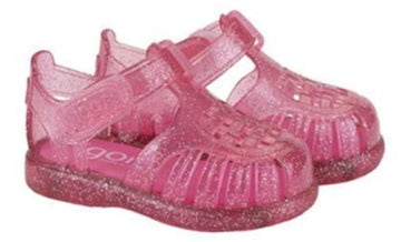 Igor Girl's Tobby Gloss Glitter Sandals - Fucsia