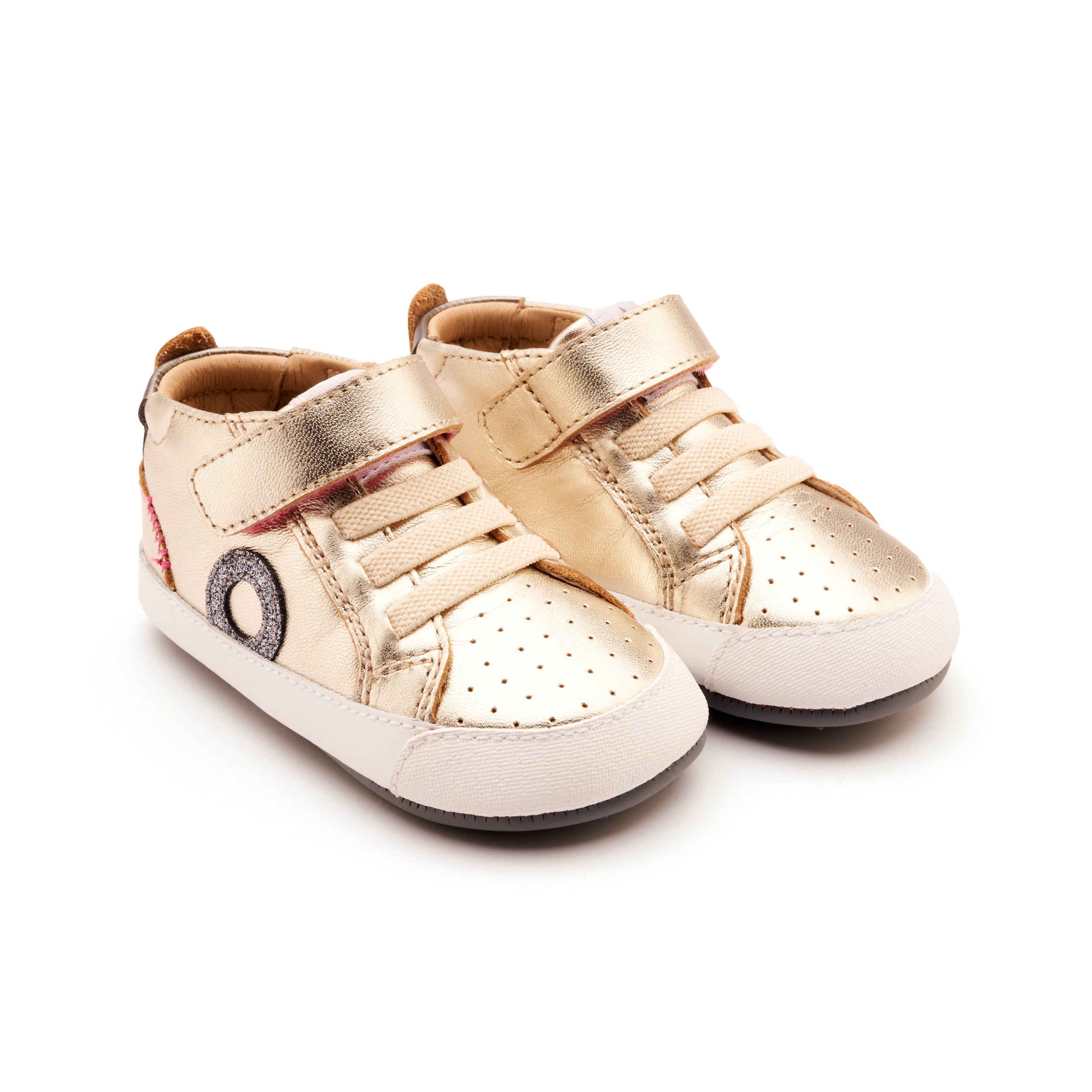 Old Soles Girl's Baby Zig Casual Shoes Titanium Rich Silver