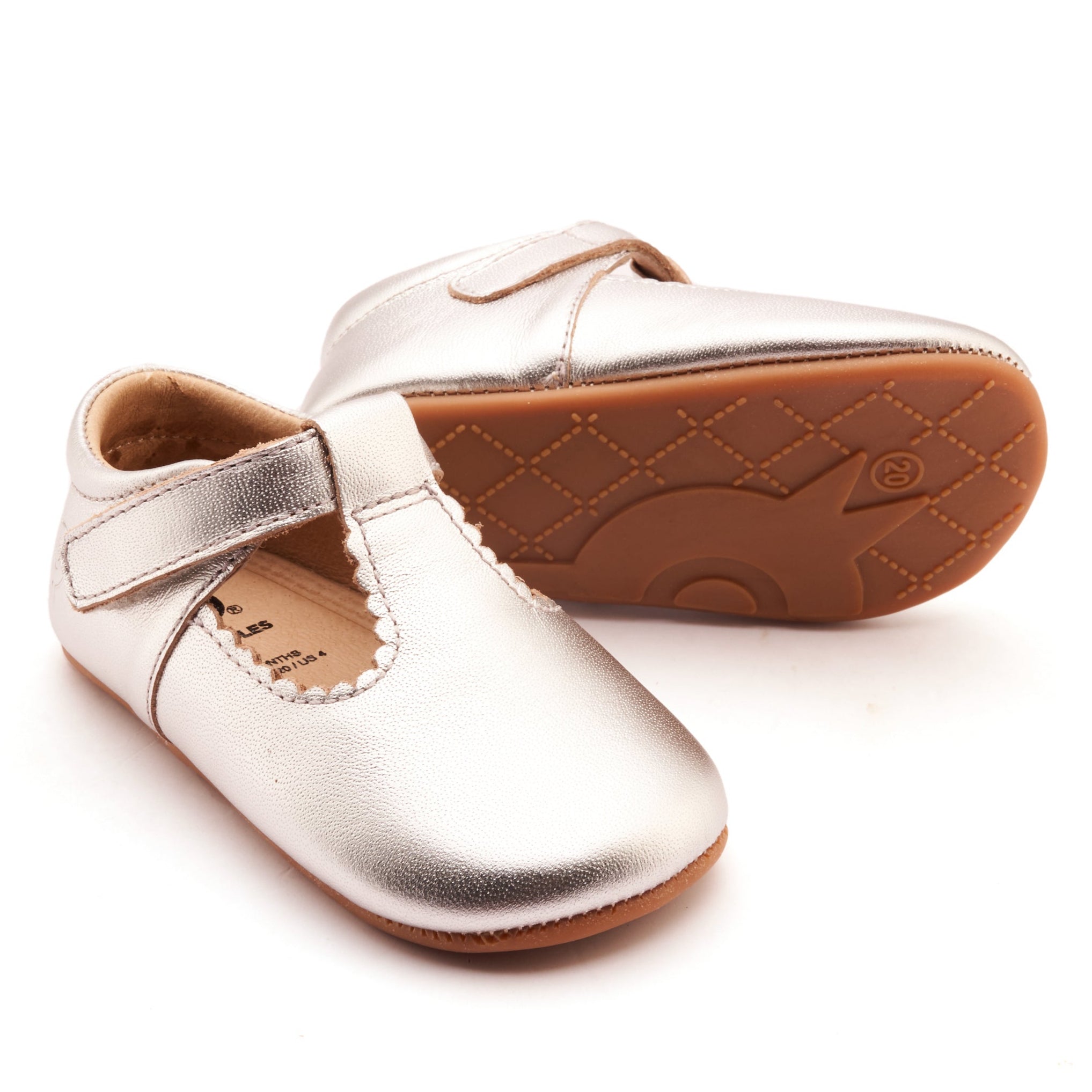 Old Soles Baby Girls First Walker Bar Shoes Girls Toddler 21-24 month Silver Leather By Childrensalon Old Soles Baby Girls First Walker Bar Shoes Girls Toddler 21-24 month Silver Leather By Childrensalon