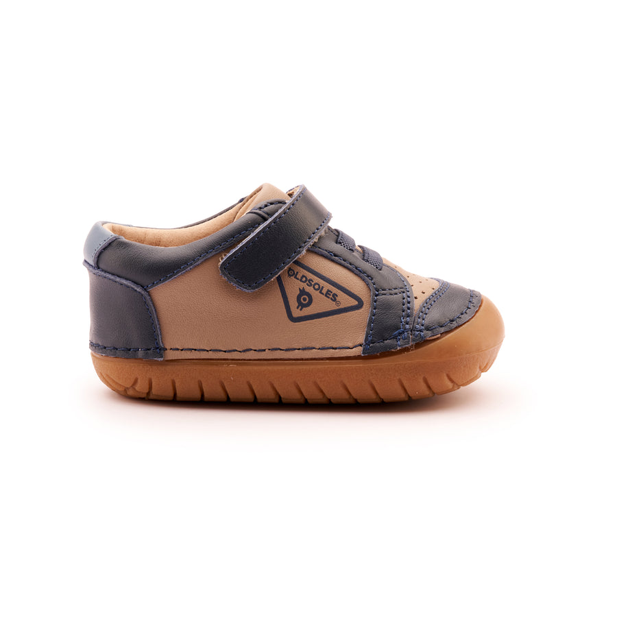 Old Soles Boy's & Girl's 4094 Badge Pave Casual Shoes - Taupe / Navy / Indigo