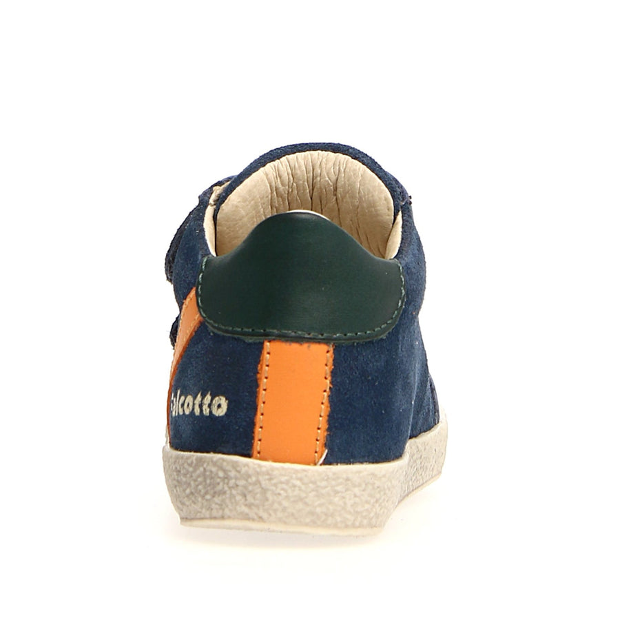 Falcotto Boy's Panki Sneakers, Indigo/Orange