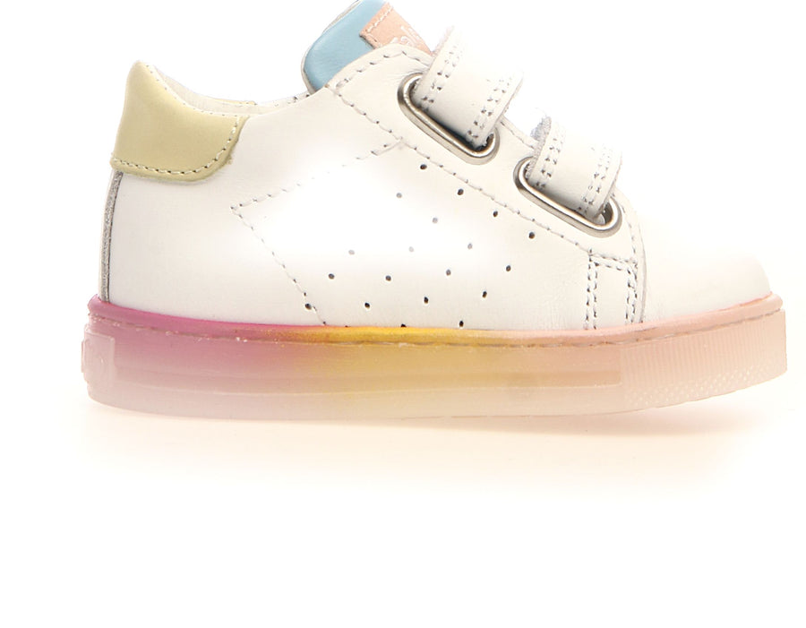 Falcotto Salazar VL Girl's Sneakers - White/Paglia/Cipria