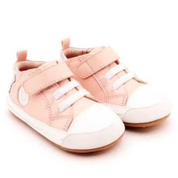 Old Soles Girl's 0076RT Team Bub Casual Shoes - Powder Pink / Silver