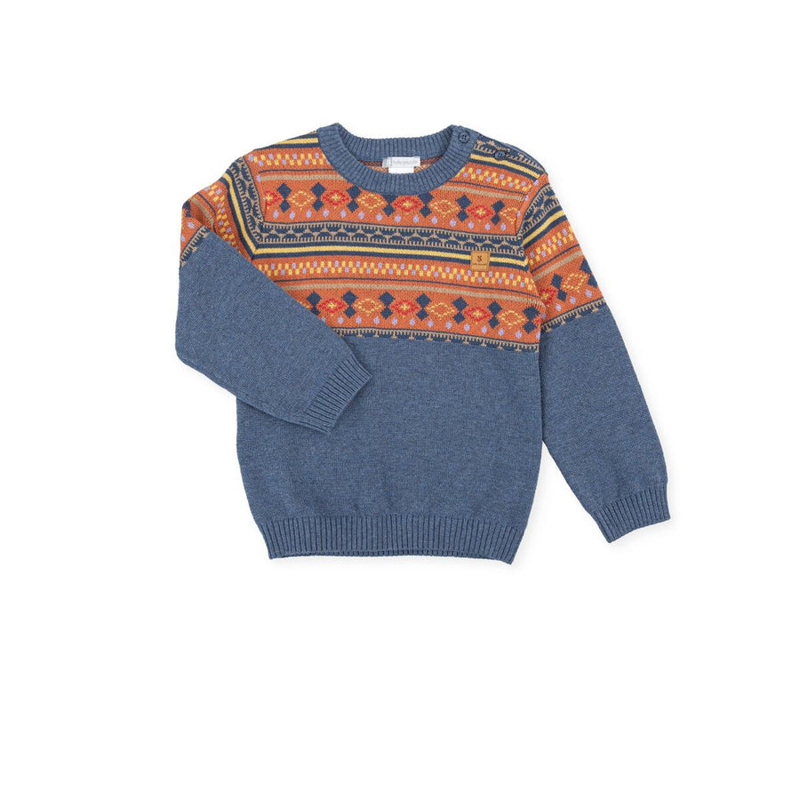 Tutto Piccolo 2733 Sweater - Blue/Orange