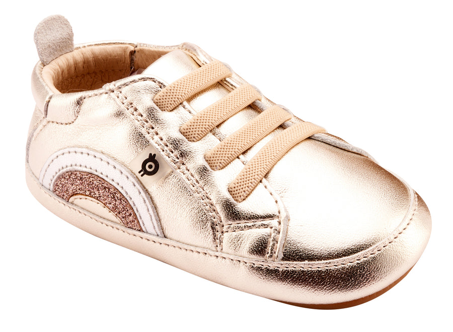 Old Soles Girl's 0071RT Rainbow Bub Casual Shoes - Titanium / Silver / Glam Choc / Gold