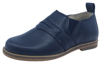 Luccini Boy's and Girl's Slip-On Loafer, Navy
