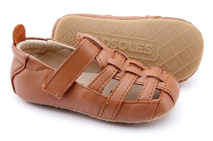 Old Soles Boy's and Girl's 038R Gladiator Flat Sandals - Tan