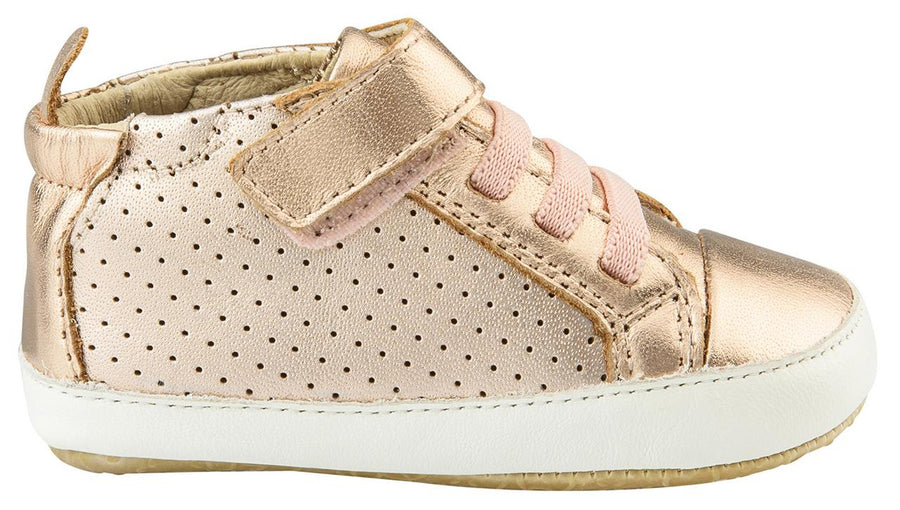 Old Soles Bambini First Walker Sneakers, Copper/White
