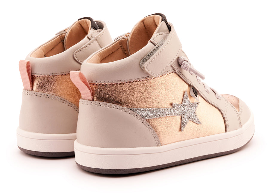 Old Soles Girl's 1007 Team-Star Casual Shoes - Copper / Glam Argent