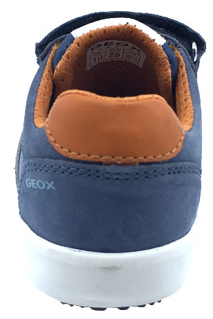 GEOX Boy's Alonisso Sneakers, Blue/Orange
