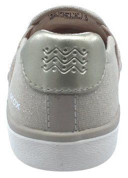 GEOX Girl's Kilwi Slip-On Sneaker Tennis Shoes, Light Beige