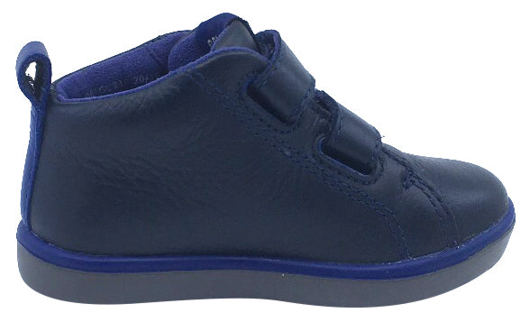 Camper for Boy's and Girl's Leather Hook and Loop Blue Bootie