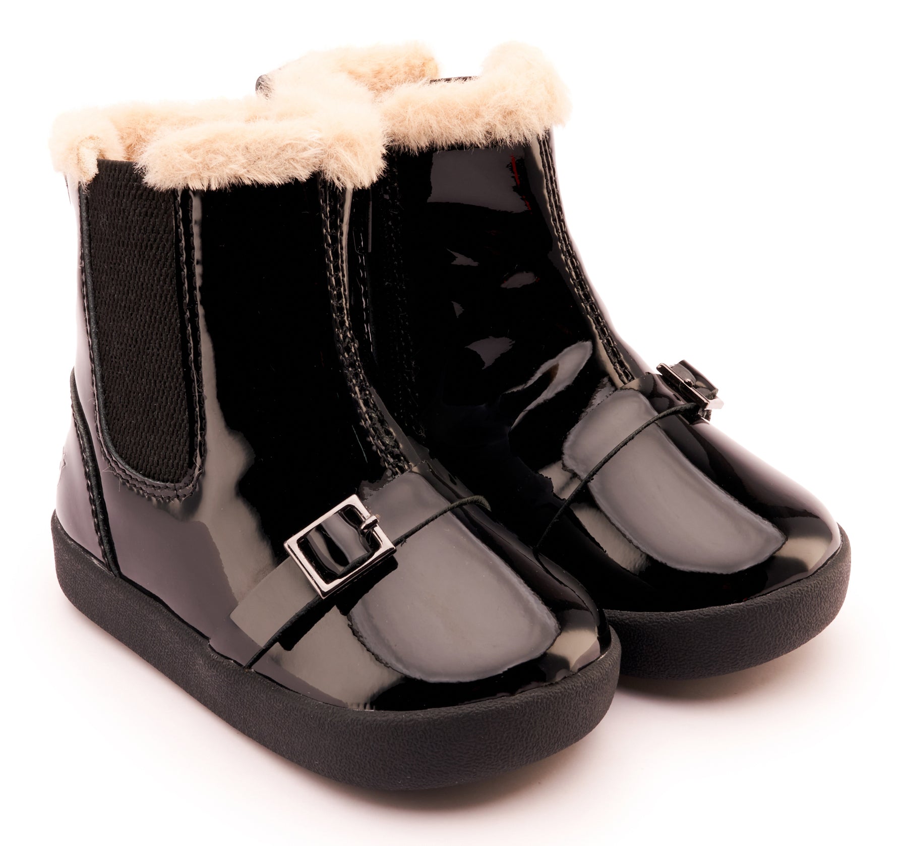 Shops childrens black patent boots