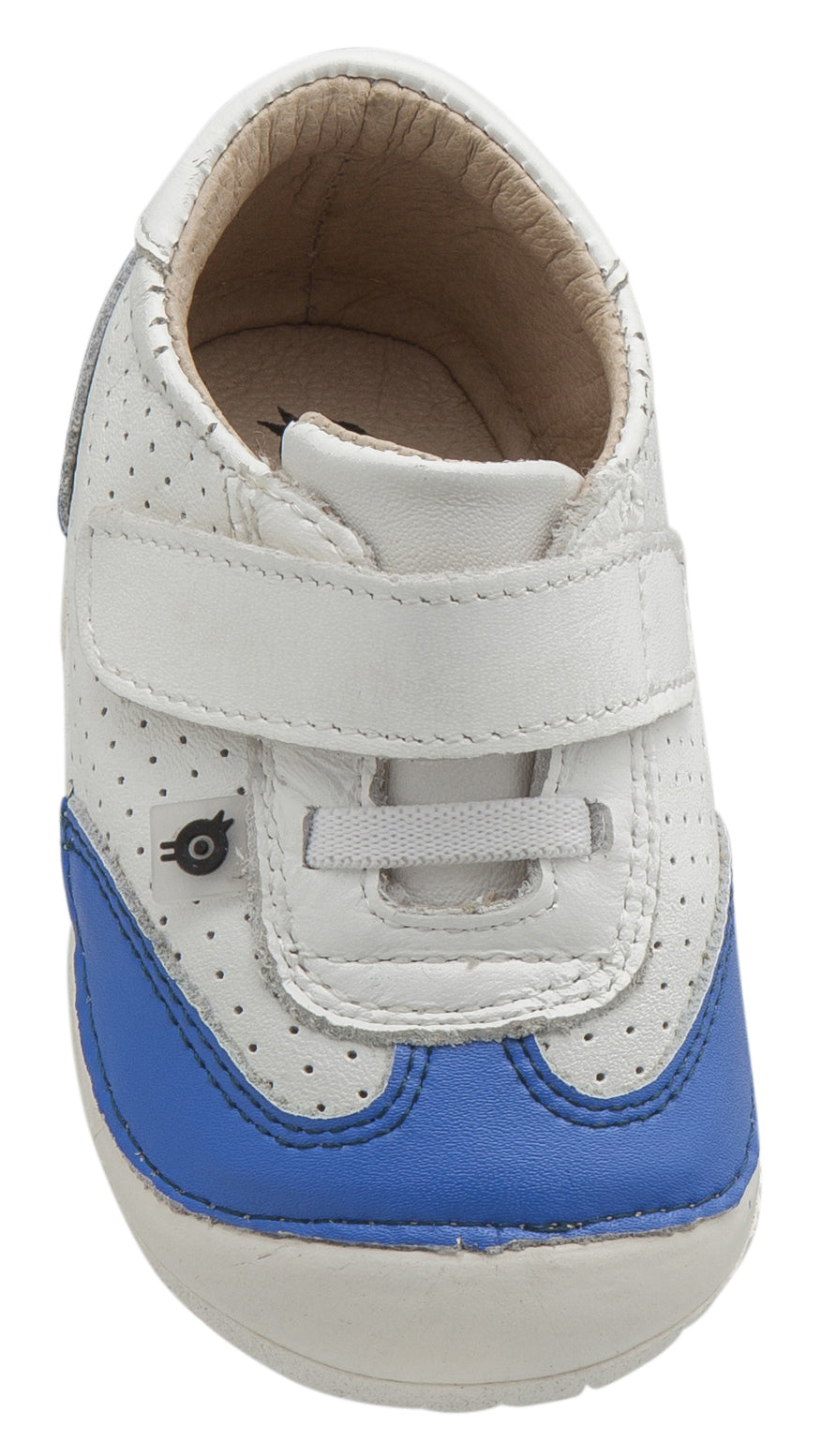 Old Soles Boy's and Girl's Prize Pave Sneakers, Snow/Neon Blue