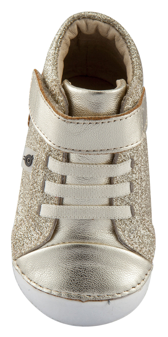 Old Soles Girl's and Boy's Ring Pave Sneakers, Gold Glam