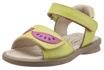 Old Soles Girl's 526 Tropicana Watermelon Slices Smooth Lima LeatherHook and Loop Sandals