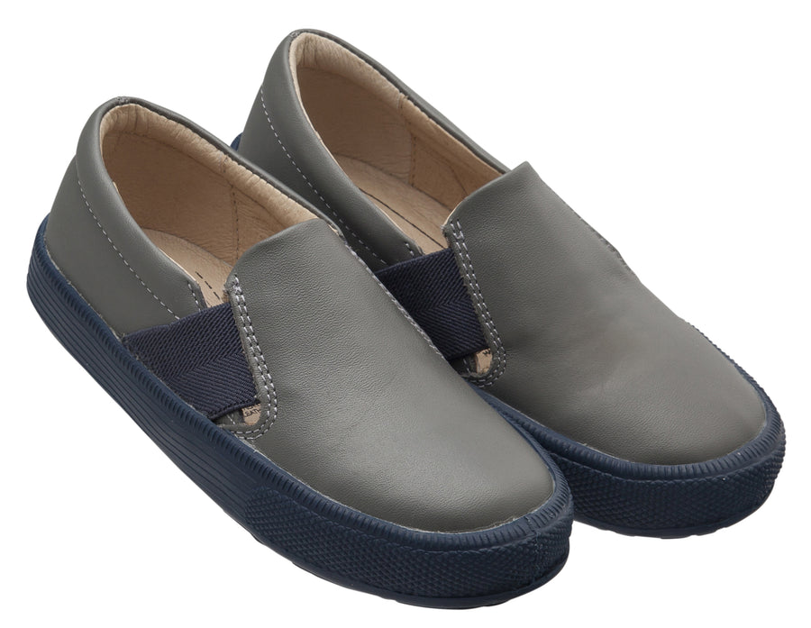 Old Soles 6084N OG Hoff Slip On Elastic Loafer Sneaker, Grey/Navy