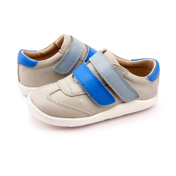 Old Soles Boy's and Girl's 8024  Ground Supreme Sneaker Shoe - Gris/Dusty Blue/Neon Blue