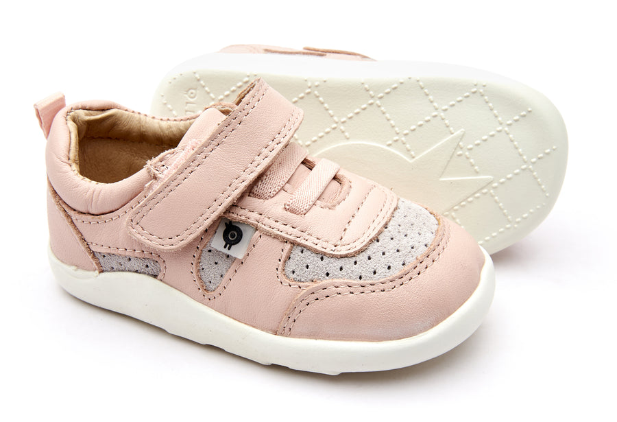 Old Soles Girl's Shizzy Shoes, Powder Pink/Grey Suede