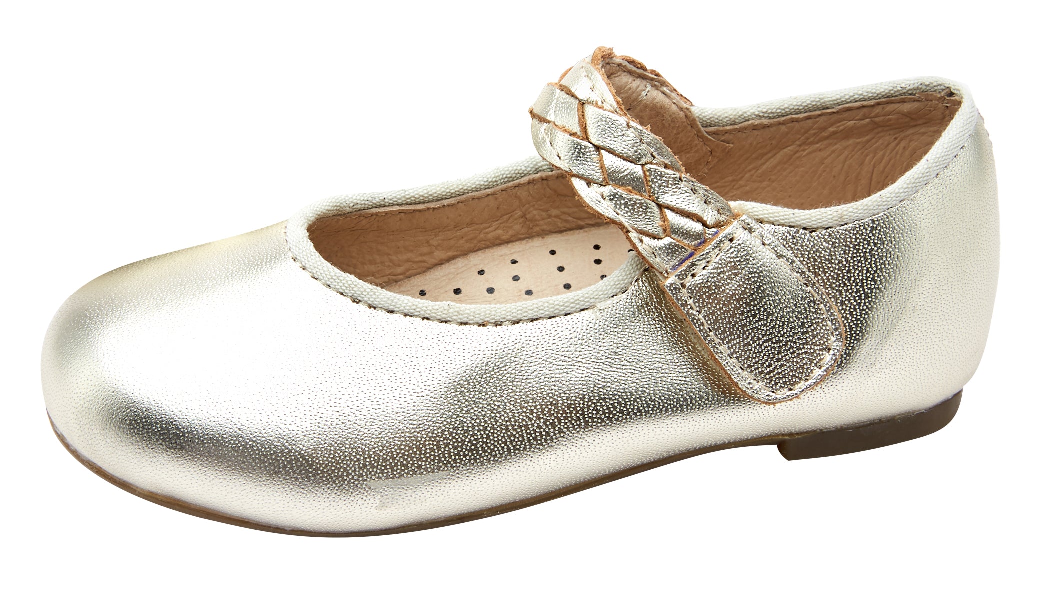 Old Soles Lady Plat Leather Shoe - Gold