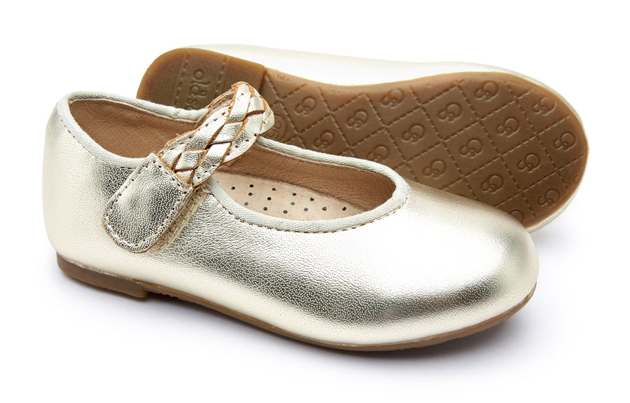 Old Soles Girl's 817 Lady Plat Shoes - Gold