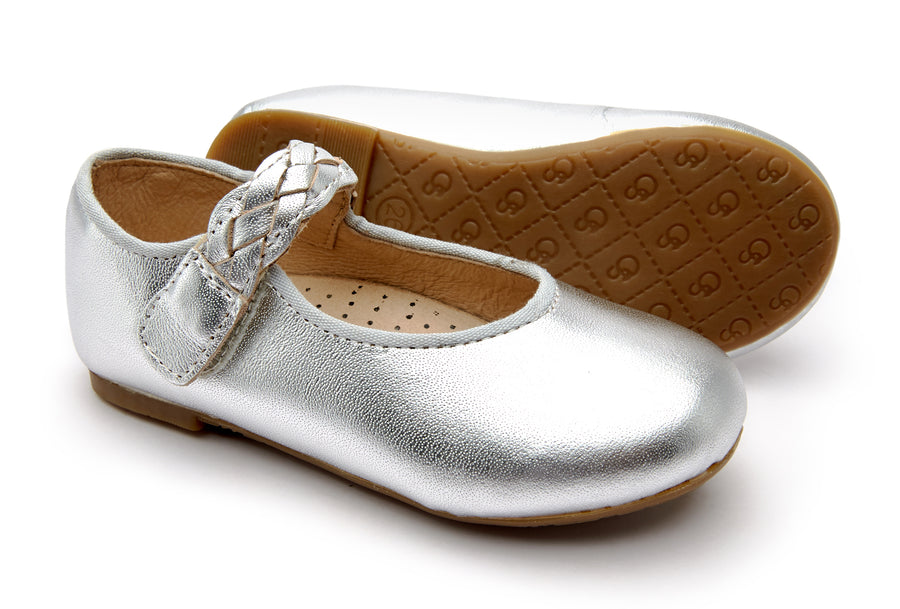 Old Soles Girl's 817 Lady Plat Shoes - Silver