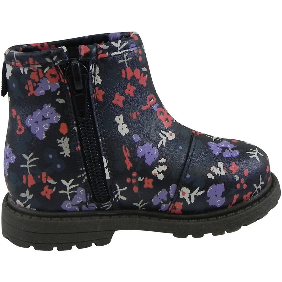 OshKosh Girl's Raquel Multi-Color Floral Zip Up Ankle Bootie Boot Shoe Navy/Multi - Just Shoes for Kids
 - 4