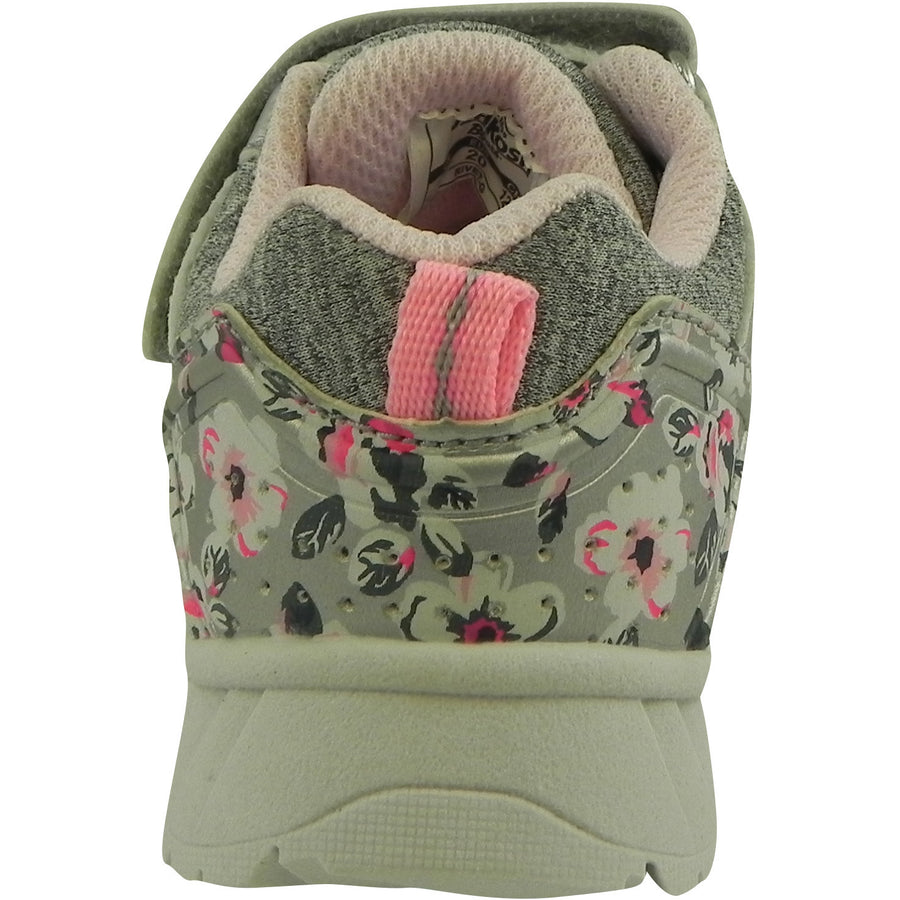 OshKosh Girl's Rivet Design Slip On Hook and Loop Sneaker Light Grey/Pink - Just Shoes for Kids
 - 3