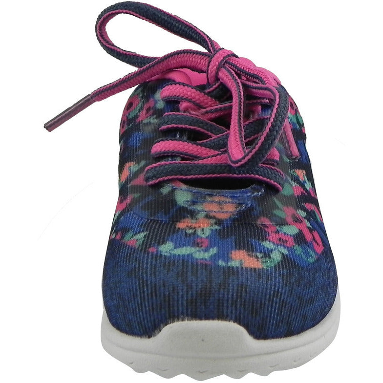 OshKosh Girl's Kova Comfortable Floral Easy On Lace Up Sneakers Blue/Pink - Just Shoes for Kids
 - 5