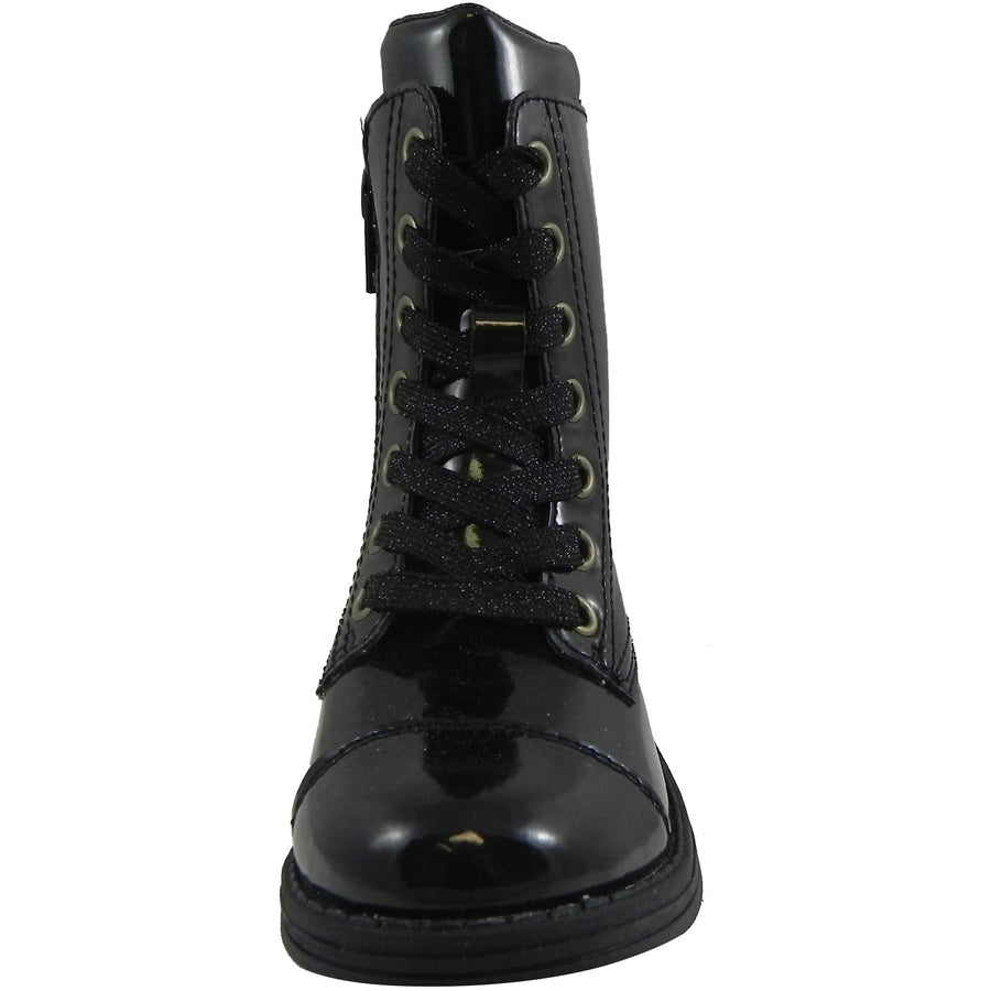 Umi Girls' Black Stomp Zipper Boot - Just Shoes for Kids
 - 3