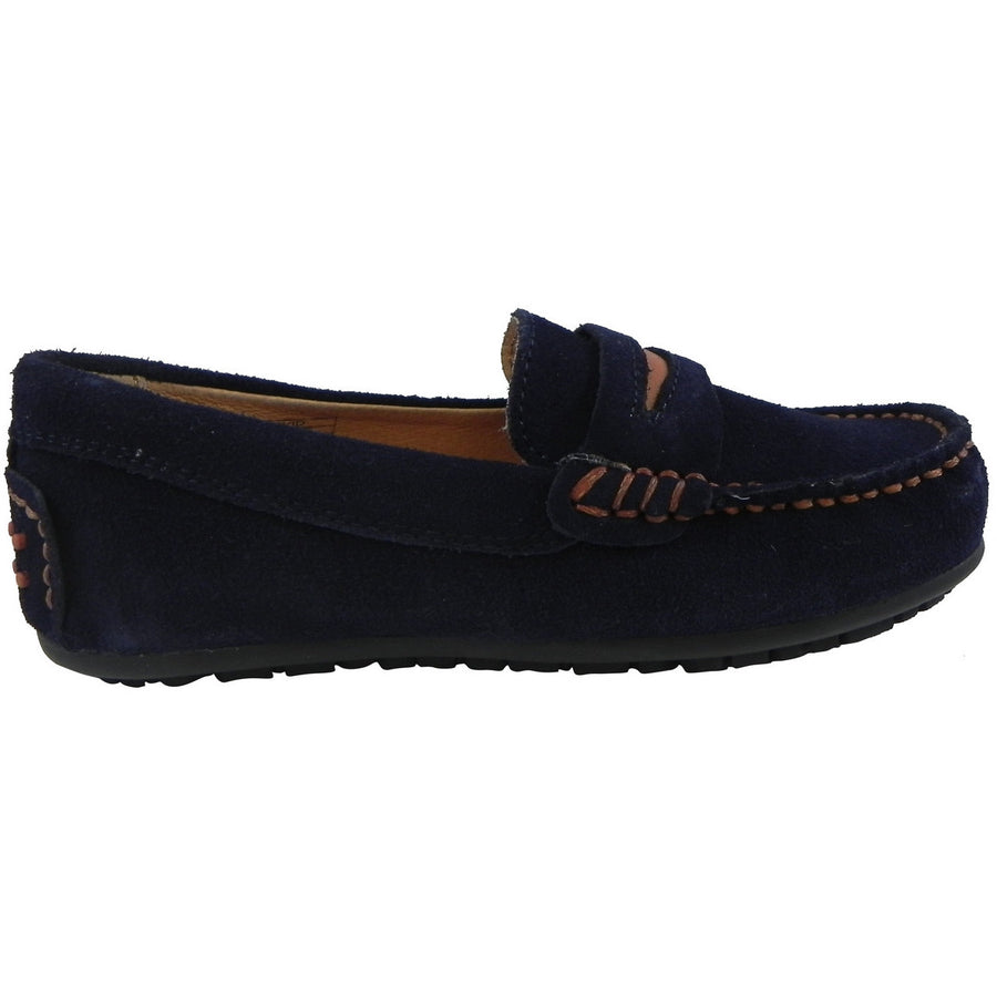 Umi Boy's David Leather Slip On Oxford Loafer Shoes Navy - Just Shoes for Kids
 - 4