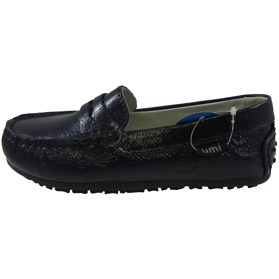 Umi Boy?ÇÖs & Girl?ÇÖs Morie Patent Leather Classic Slip On Studded Oxford Loafer Shoes Navy - Just Shoes for Kids
 - 2
