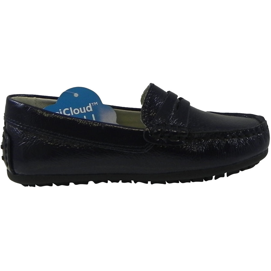 Umi Boy?ÇÖs & Girl?ÇÖs Morie Patent Leather Classic Slip On Studded Oxford Loafer Shoes Navy - Just Shoes for Kids
 - 4