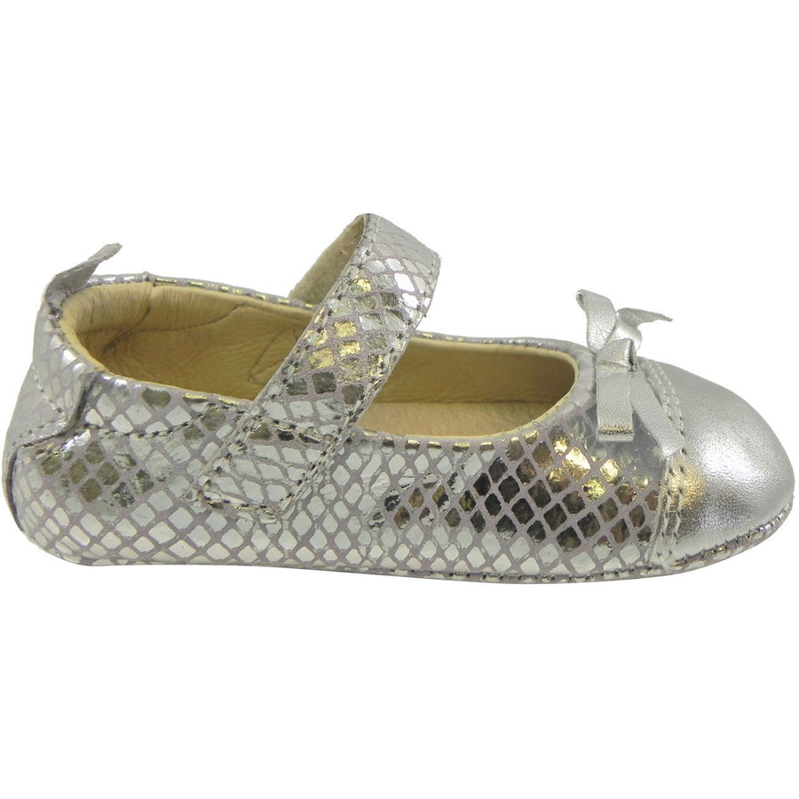 Old Soles Girl's Sassy Style 097 Silver/Lavender Snake Leather Mary Jane - Just Shoes for Kids
 - 5