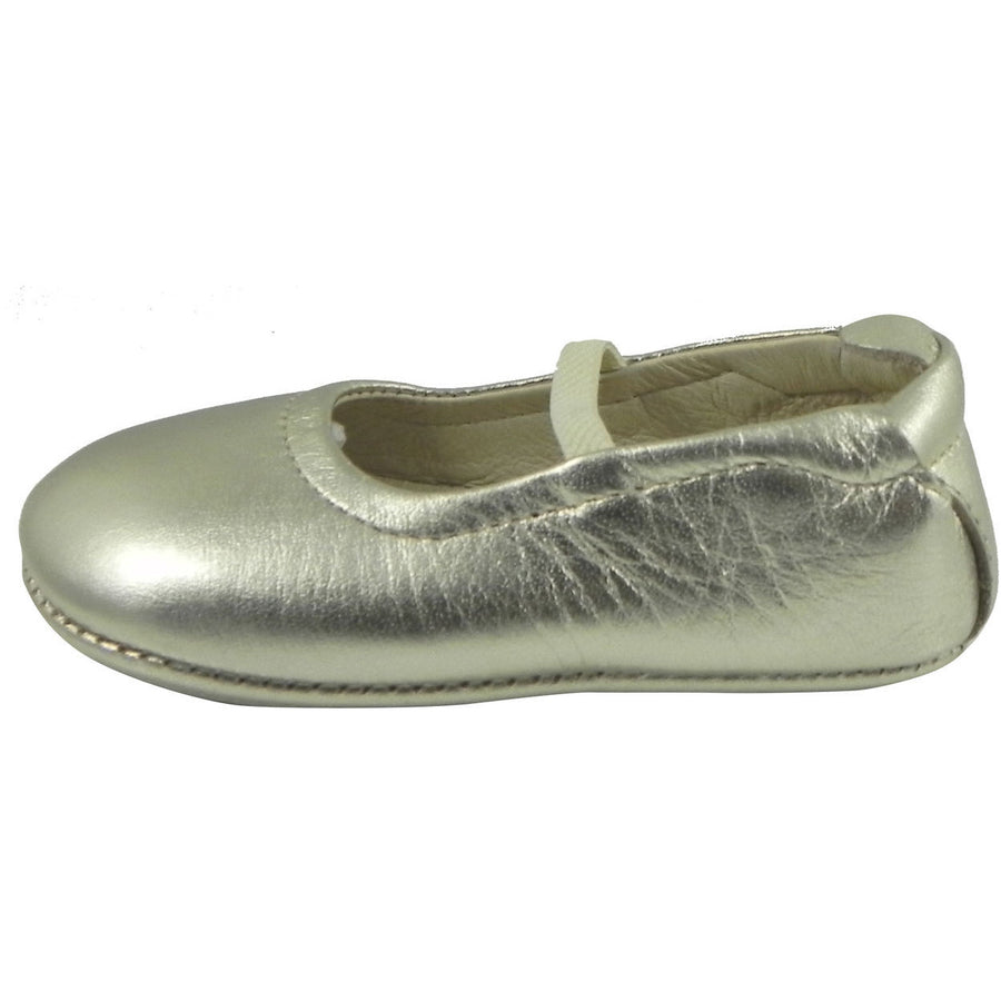 Old Soles Girl's 013 Gold Leather Luxury Ballet Flat - Just Shoes for Kids
 - 2