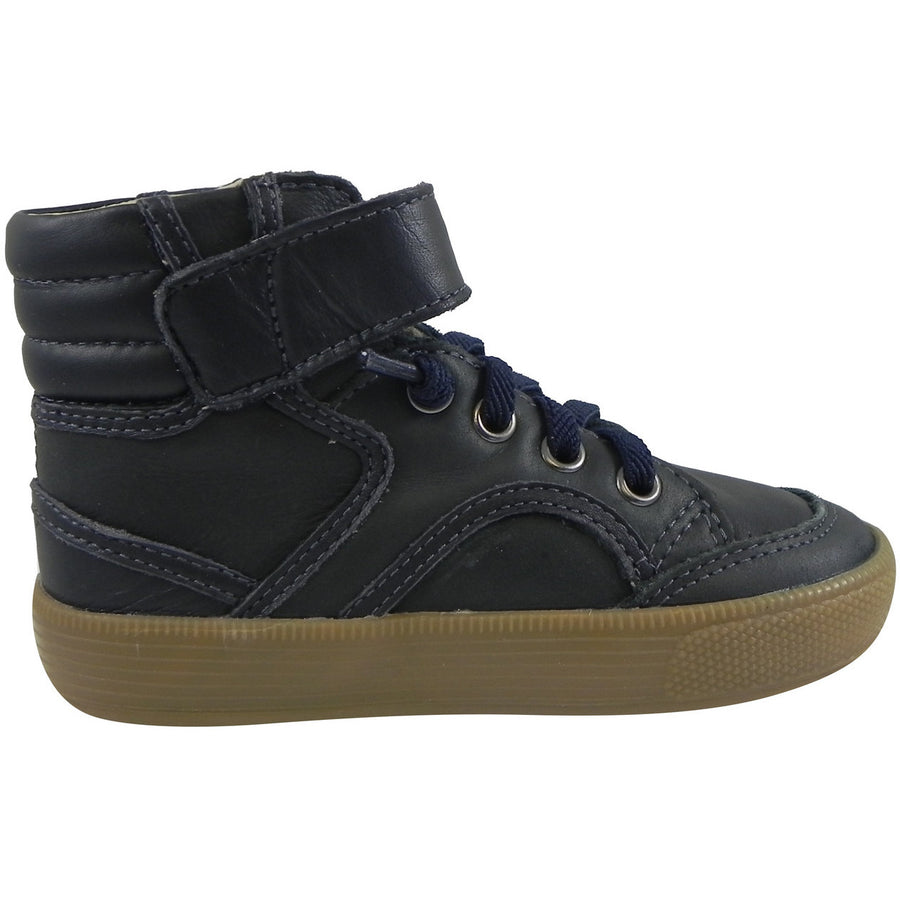 Old Soles 1026 Boy's Navy OS Rap Leather Lace Up Strap High Tops Sneaker - Just Shoes for Kids
 - 3