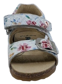 Falcotto Girl's Bea Fiori Open Toe Sandals, Bianco/Multi