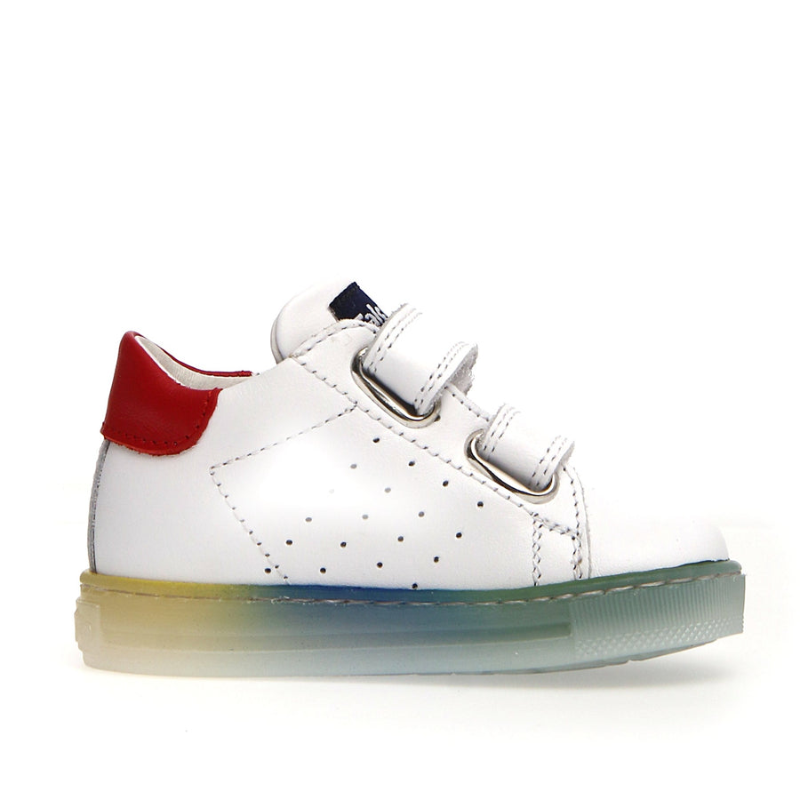 Falcotto Boy's and Girl's Salazar Vl Calf Sneaker Shoes - White/Navy/Red