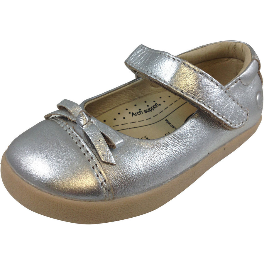 Old Soles Girl's 313 Silver Sista Flat - Just Shoes for Kids
 - 1