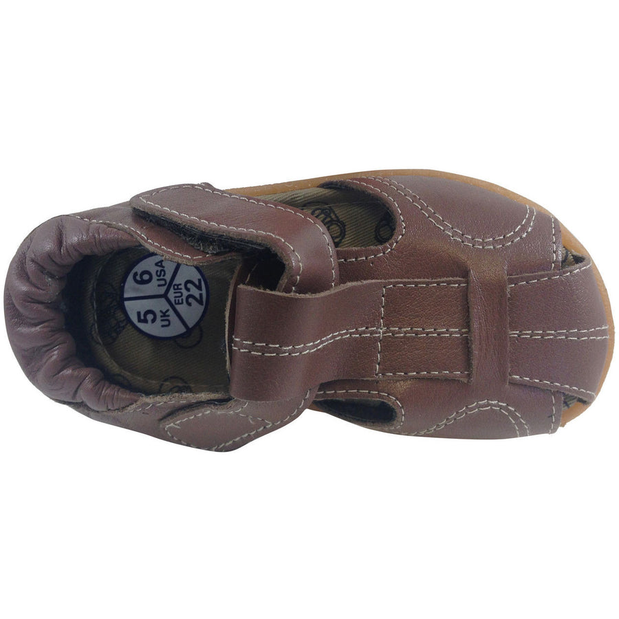 Shooshoos Boy's Brown Peanut Butter Fisherman Sandal - Just Shoes for Kids
 - 6