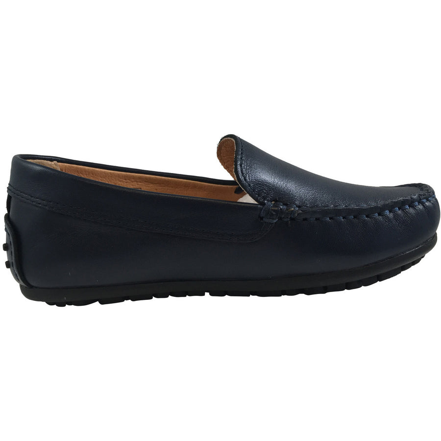 Umi Boy's Saul Leather Classic Slip On Oxford Loafer Shoes Navy - Just Shoes for Kids
 - 4