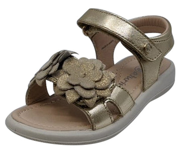 Naturino Girl's Noter Hook and Loop sandals, Laminato/Platino
