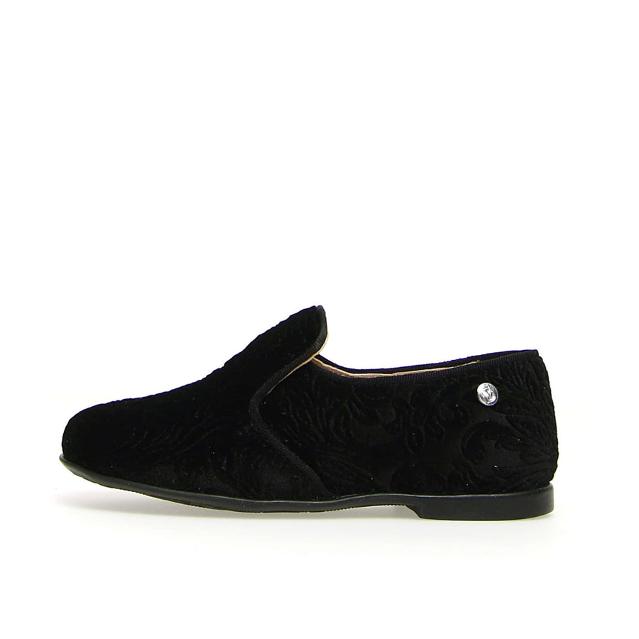Naturino Girl's and Boy's Alghero Velvet Slip On Shoes, Black