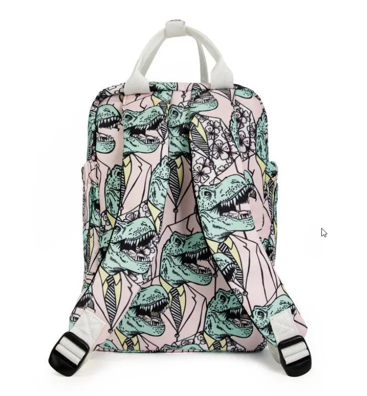 Sleep No More Preschool Backpack, T-rex Print
