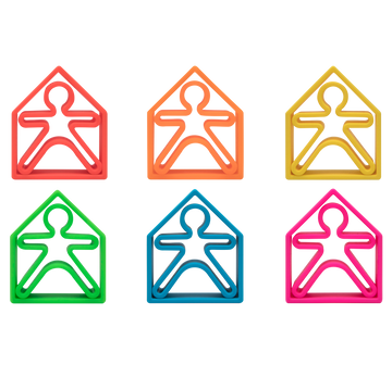 dëna Neon Kids and Houses 6 Pack - Assorted Colors