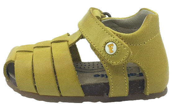 Falcotto Boy's & Girl's Yellow Smooth Leather Fisherman Sandals with H –  Just Shoes for Kids