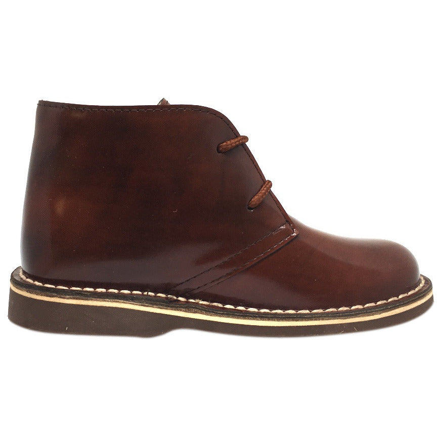 Chupetin Boy's and Girl's 6495 Chestnut Brown Leather Laced Chukka Boot