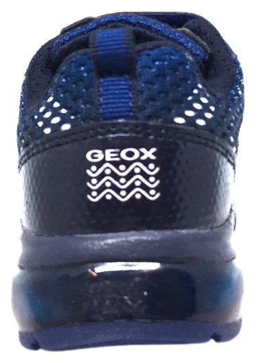 Geox Respira Boy's J Android Mesh Light Up Elastic Lace Hook and Loop Sneaker Shoe, Navy - Just Shoes for Kids
 - 3