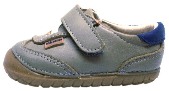 Old Soles 4011 Boy's Sporty Pave Grey/Denim Leather Slip On Sneaker